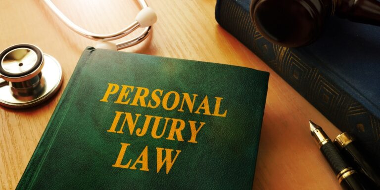 Image of a book labeled "personal injury law"